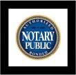 Authorized+%26+Bonded+Notary+Public+Sign+with+Black+Wooden+Frame+